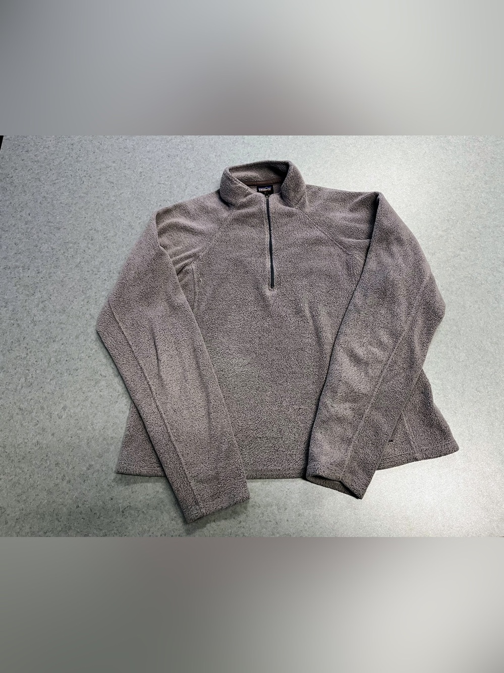 VTG Patagonia Capilene Fleece Soft Lavender 1/4 Zip Boxy Cropped—Large